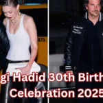 Bradley Cooper and Gigi Hadid at birthday party 2025