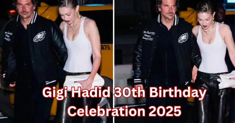 Bradley Cooper and Gigi Hadid at birthday party 2025